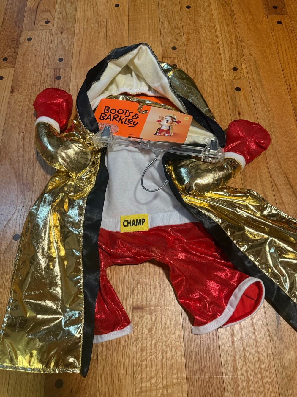 NEW Boots & Barkley Boxing Champ Dog Costume XL Boxer Halloween Up to 100lb NWT
